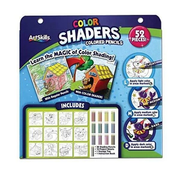 Artskills color shaders colored pencil 52pc set - Picture 2 of 2